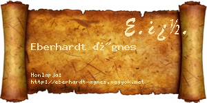 Eberhardt Ágnes névjegykártya